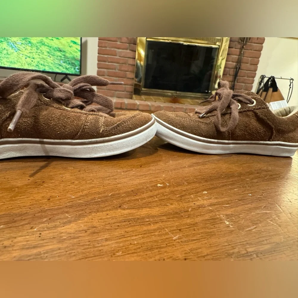 Janie & Jack Brown Suede Sneakers Little Boy Size 10